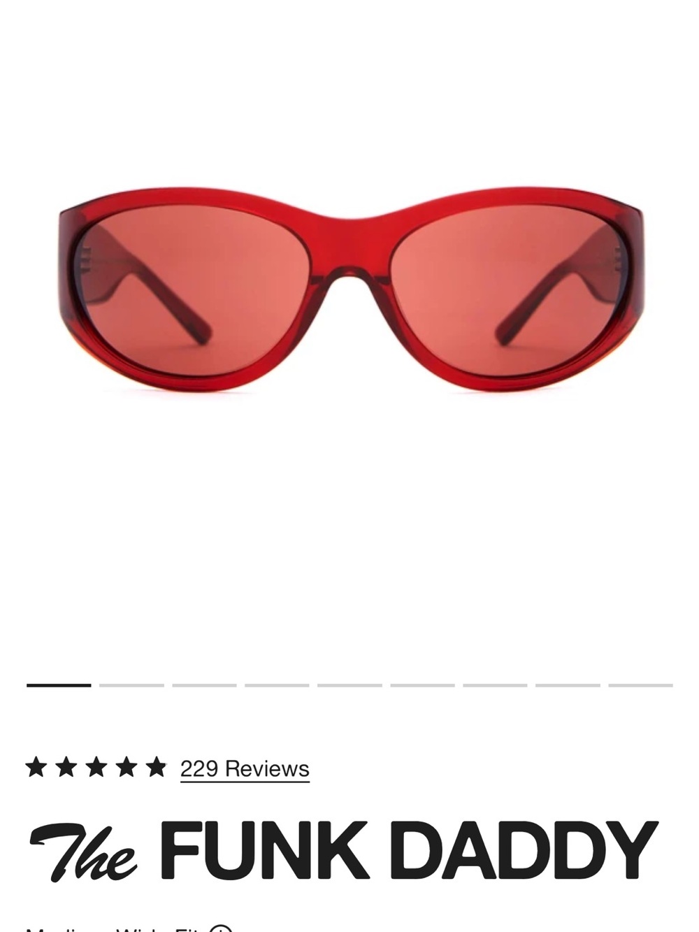 Crap Eyewear Red Oval Sunglasses